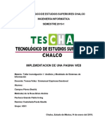 Tecnológico de Estudios Superiores Chalco Ingeniería Informática SEMESTRE 2019-1