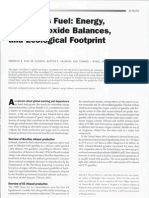 Fuel: Energy, Dioxide: Ethanol As Carbon Balances, and Ecological Footprint