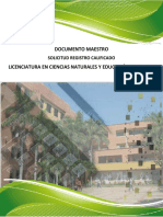 Documento Maestro Licenciatura en Ciencias Naturales y Educación Ambiental PDF