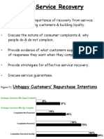 Service Recovery: Objectives For Chapter 7