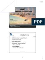 16.687 Private Pilot Ground School Massachusetts Institute of Technology IAP 2019