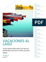 Vacaciones Al Lago: To Get Started Right Away, Just Tap Any Placeholder Text (Such As This) and Start Typing