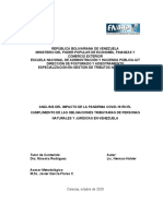 Impacto de COVID-19 en obligaciones tributarias en Venezuela