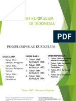 Sejarah Kurikulum Di Indonesia