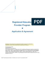 Registered Education Provider Program: Application & Agreement