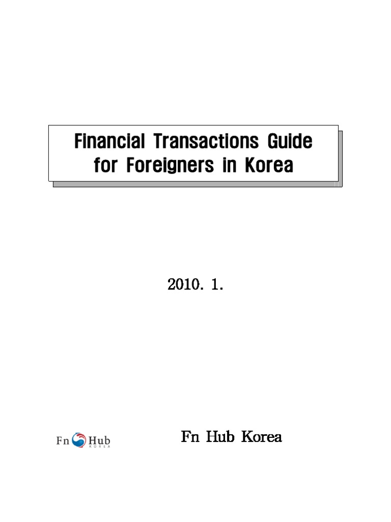 Korean Bank Guide For Foreigners PDF Credit Card Payments