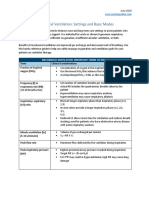 Nursing Pocket Card - Mechanical Ventilation Settings and Basic Modes - June 2020 PDF