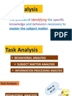 Task Analysis: The Process of The and Necessary To