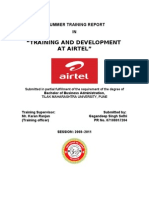 "Training and Development at Airtel": A Summer Training Report IN