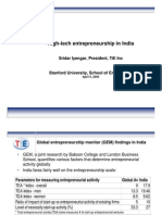 High-Tech Entrepreneurship in India: Sridar Iyengar, President, Tie Inc Stanford University, School of Engineering