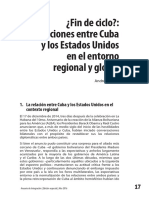 Fin de ciclo. Las relaciones entre Cuba y los Estados Unidos en el entorno regional y global