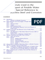 Materials Used in The Transport of Potable Water With Special Reference To Stainless Steel and Corrosion