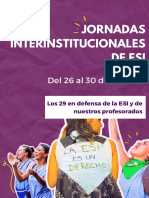 Programa Jornadas Interinstitucionales de ESI Del 26 Al 30 de Octubre PDF