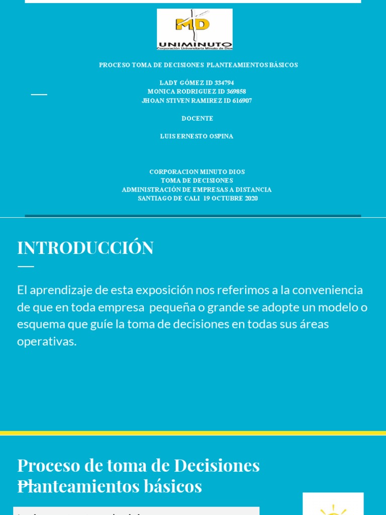 Modelo Único para Toma de Decisiones Empresariales | PDF | Toma de ...