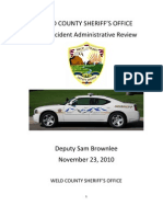 Weld County After Action Report About The Death of Deputy Sam Brownlee