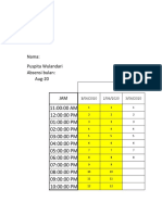 Puspita Wulandari Attendance August 2020