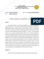 Implikasyon at Reaksyon Lupang Tinubuan - Ponsian, Ruvena