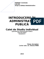 Introducere in Administratia Publica - An I, Sem I - Mina Simona