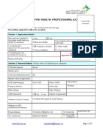 Healthcare Professionals Application Form