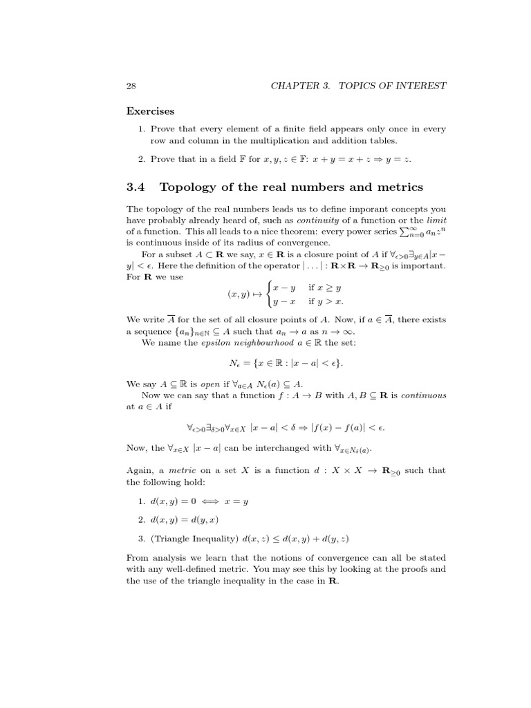 Understanding Real Number Topology | PDF