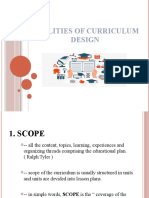 Qualities of Curriculum Design