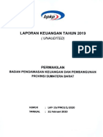 LAP-35 Laporan Keuangan Tahun 2019 Perw. BPKP Sumbar