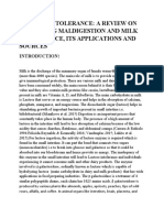 Lactose Intolerance: A Review On Increasing Maldigestion and Milk Intolerance, Its Applications and Sources
