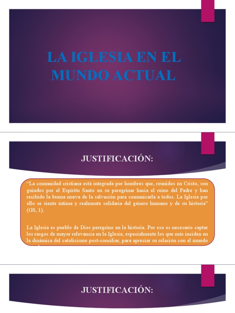 La Iglesia en el Mundo Actual | PDF | Iglesia Católica | eucaristía