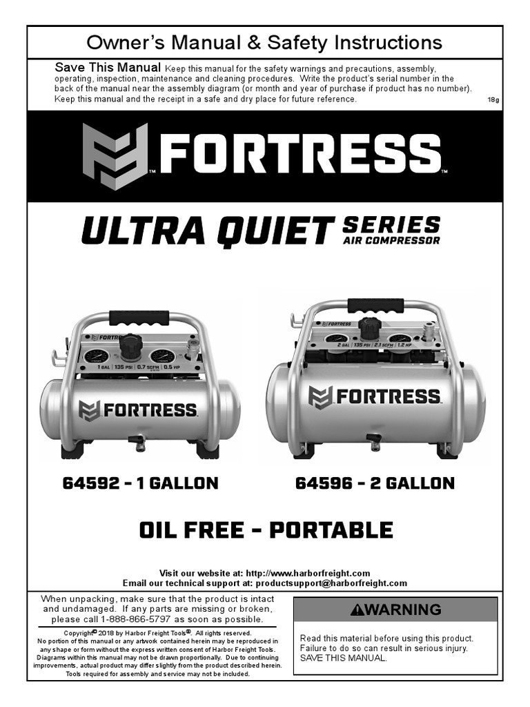 Fortress Air Compressor User Manual PDF Electrical Connector Ac