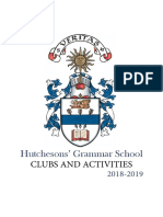 Hutchesons' Grammar School Clubs & Activities Guide 2018-2019