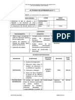 ACTIVIDADES DE APRENDIZAJE  2019