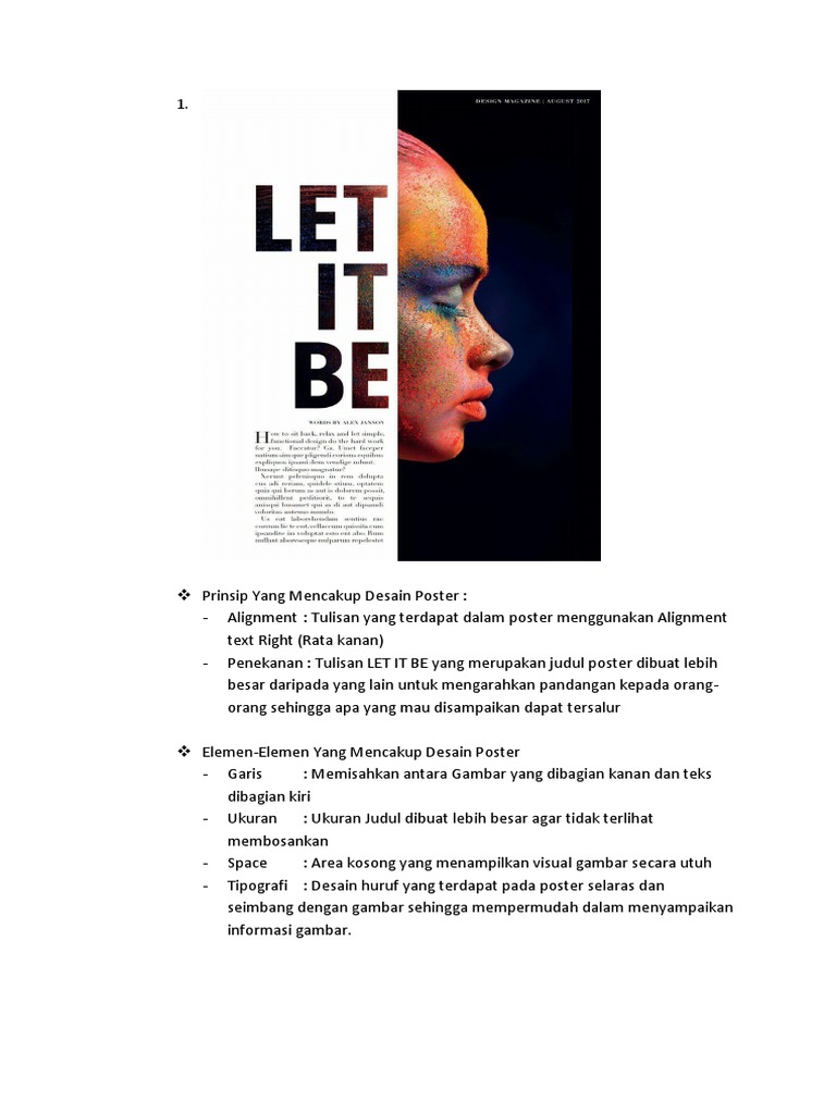 Contoh Analisis Prinsip Desain Poster | PDF