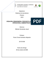 Creación, Reingenieria, Propuesta de Sistemas Operacional Administración