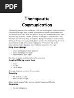 Therapeutic Communication