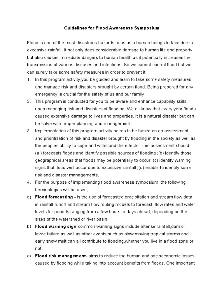 Flood Awareness and Safety Guidelines | PDF | Flood | Emergency Management