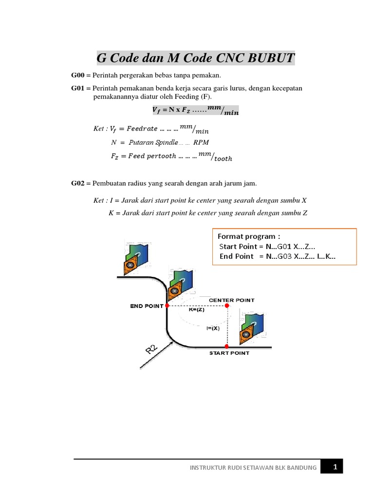 G Code M Code CNC Bubut | PDF | Teknologi & Rekayasa