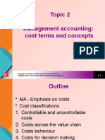 Topic 2 Management Accounting: Cost Terms and Concepts: Langfield-Smith, Thorne, Smith, Hilton Management Accounting, 7e