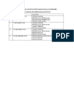 Jadual Pelaksanaan Aktiviti Pengakap Pasca Pandemik