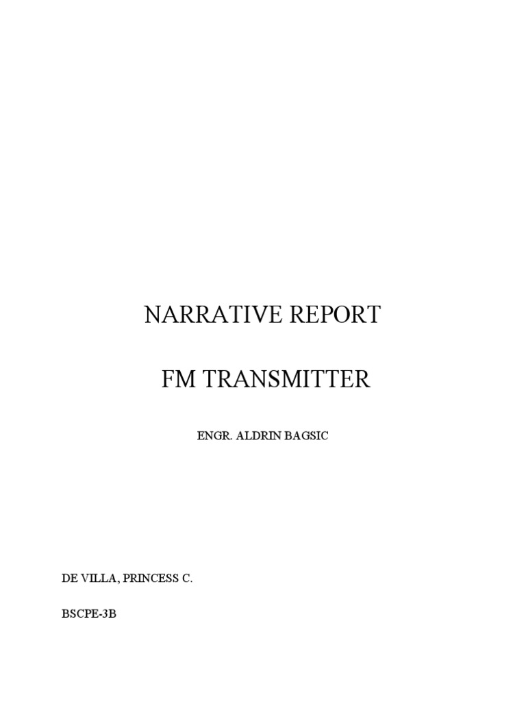 FM Transmitter Lab Report | PDF