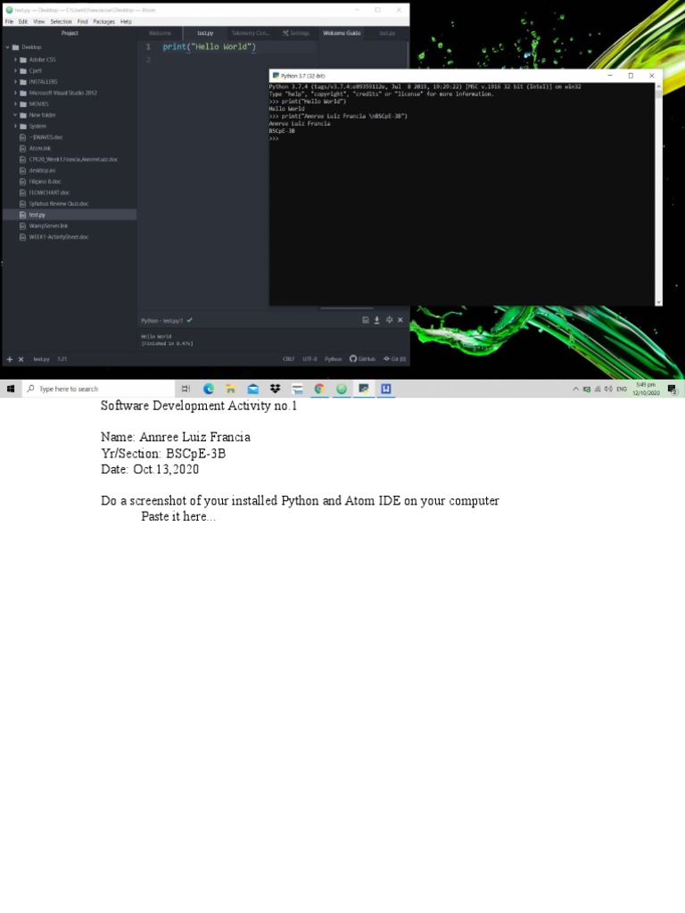 Python Setup for BSCpE Students | PDF