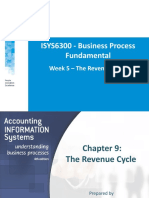 ISYS6300 - Business Process Fundamental: Week 5 - The Revenue Cycle