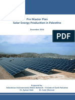 Pre Master Plan Solar Energy Production in Palestine: December 2016
