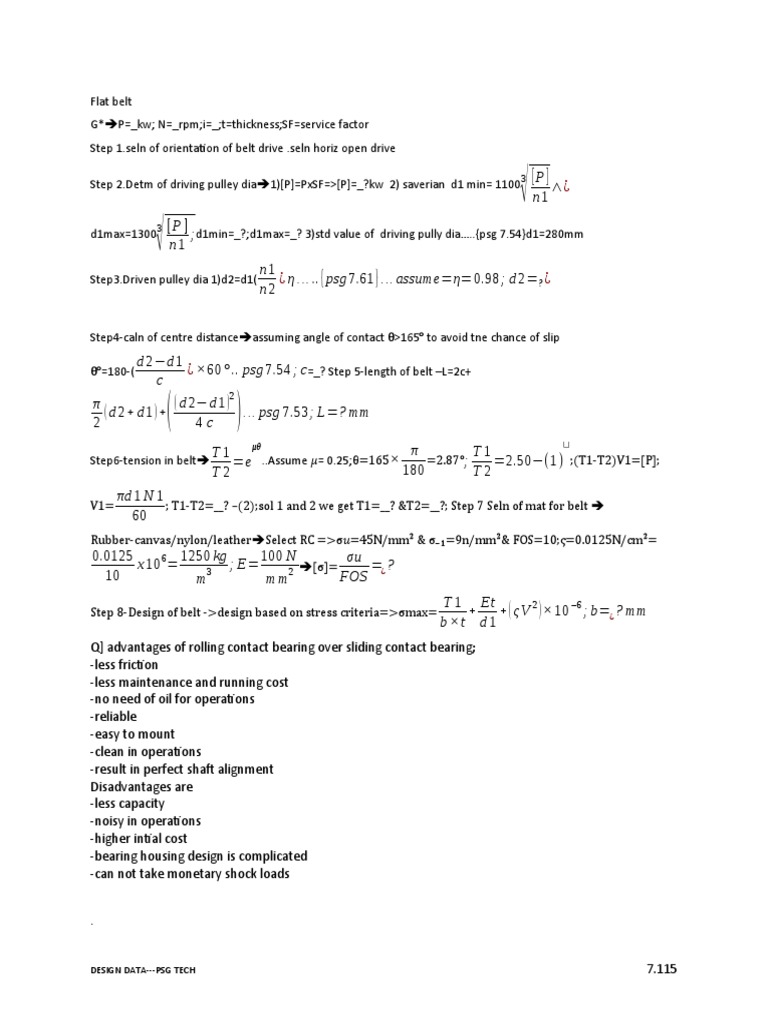 Flat Belt Pdf Belt Mechanical Machines