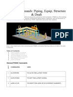 PDMS Commands: Piping, Equip, Structure & Draft