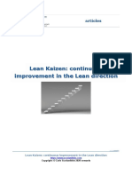 Lean Kaizen: Continuous, Step-By-Step Improvement in The Lean Direction