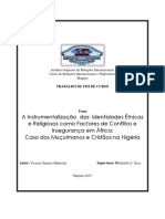 A Instrumentalizacao Das Identidades Etnicas e Religiosas Como Factores de Conflitos e Inseguranca em Africa PDF