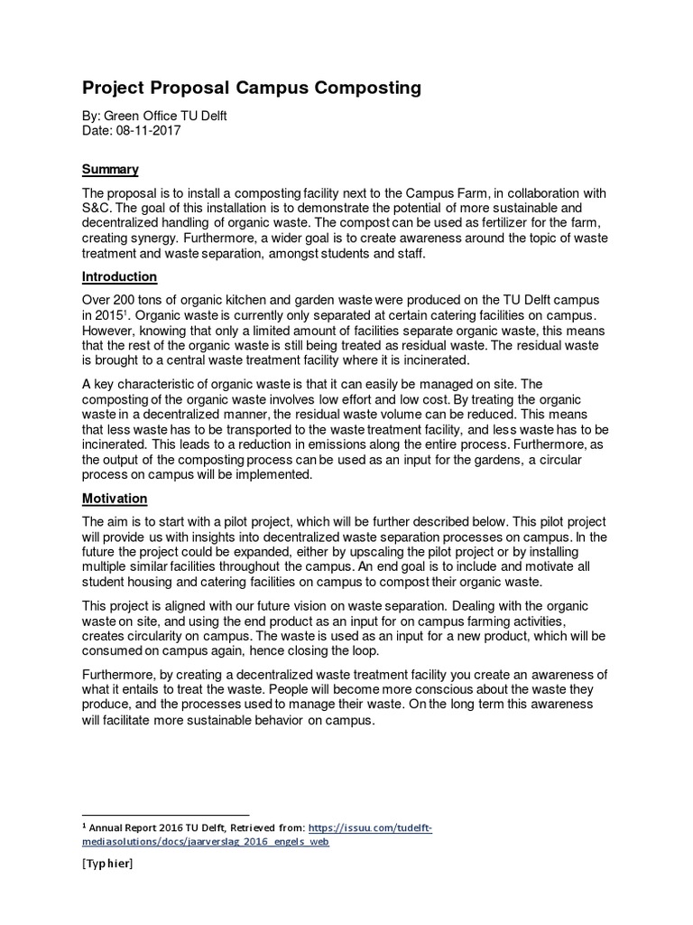 Campus Composting Project Proposal | PDF | Compost | Incineration