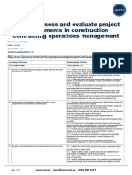 Identify, Assess and Evaluate Project Requirements in Construction Contracting Operations Management