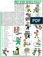 Children Games Vocabulary Esl Word Search Puzzle Worksheet For Kids