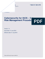 Cybersecurity For IACS - Cyber Risk Management Procedure
